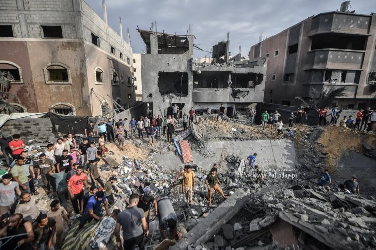 قصف البيوت المدنية بغزة