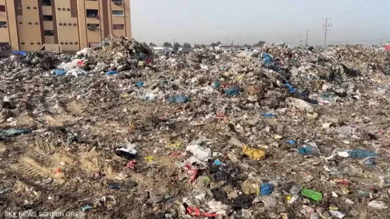 تراكم النفايات في غزة