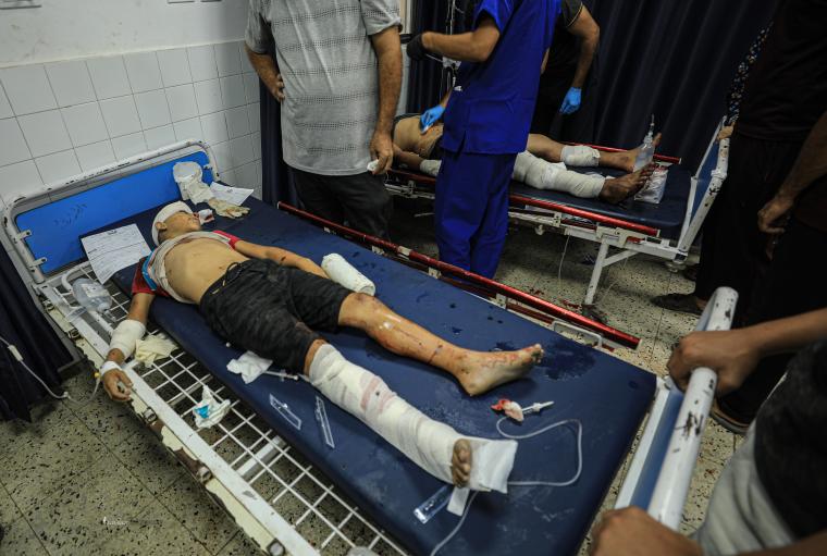إصابة لطفل تصل المعمداني بغزة (أرشيفية)