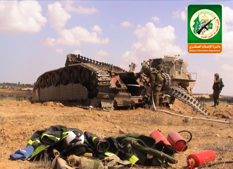 تدمير دبابة في غزة