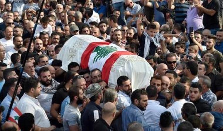 تشيع جثمان شهيد في لبنان