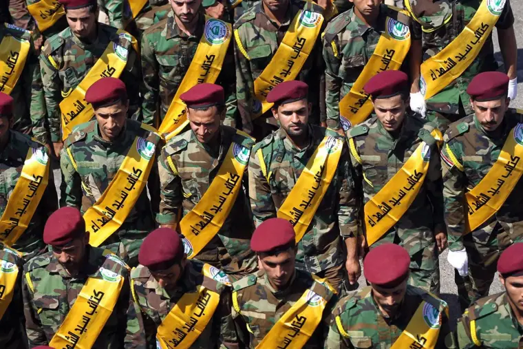 مقاتلون من فصيل كتائب سيد الشهداء العراقية