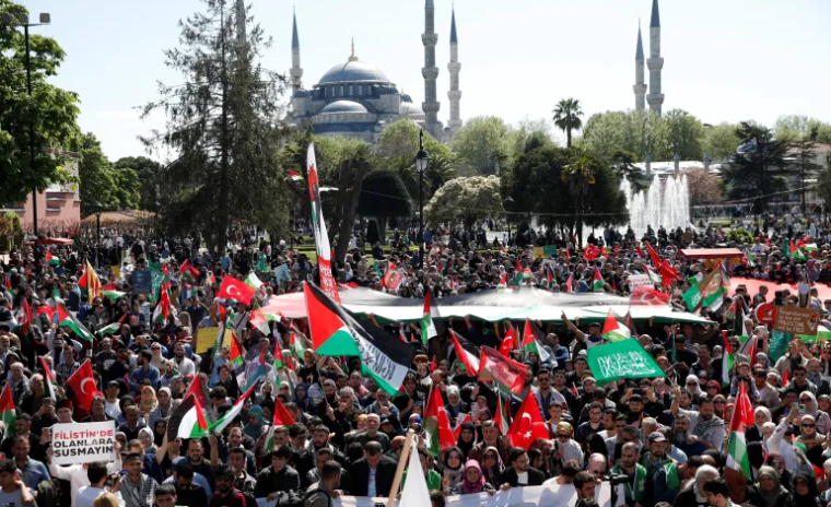 مظاهرات في إسبانيا نصرة لفلسطين