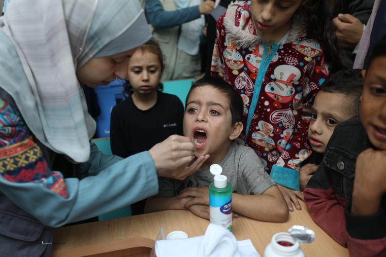 المرحلة الثانية من تطعيم ضد شلل الأطفال في غزة (10).JPG