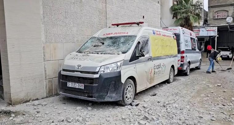 اسعافات مدمرة نتيجة العدوان على شمال القطاع