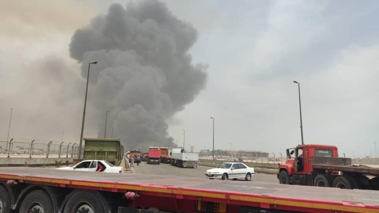 صورة الانفجار في بندر عباس