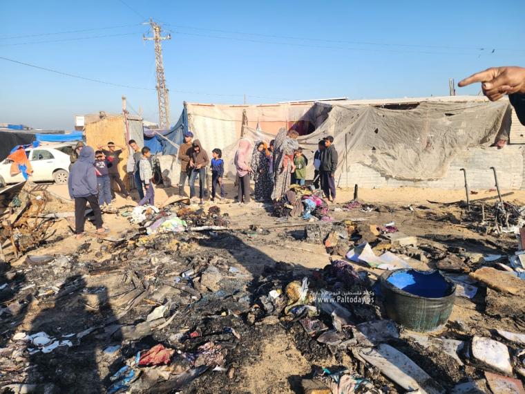 استهداف خيام النازحين في خانيونس