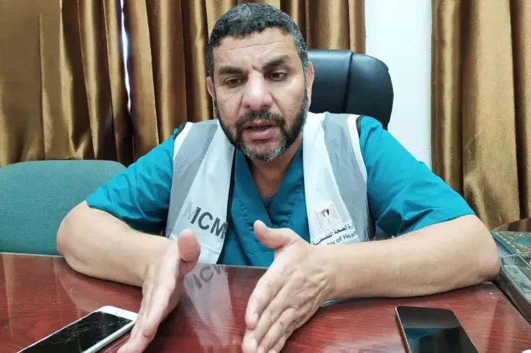 د. مروان الهمص مدير المستشفيات الميدانية بوزارة الصحة في غزة