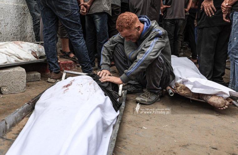 وداع شهداء من منتظرين المساعدات وقصف خيام النازحين بمدينة غزة (8).jpeg