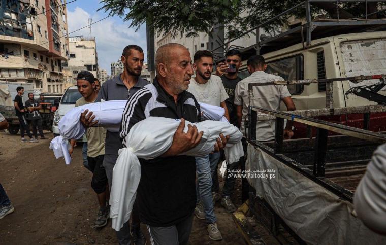 وداع شهداء من منتظرين المساعدات وقصف خيام النازحين بمدينة غزة (5).jpeg