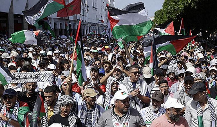 انتفاض المغرب دعما لغزة