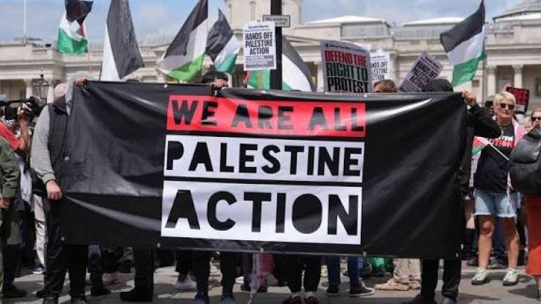 مسيرة داعمة لفلسطين في بريطانيا