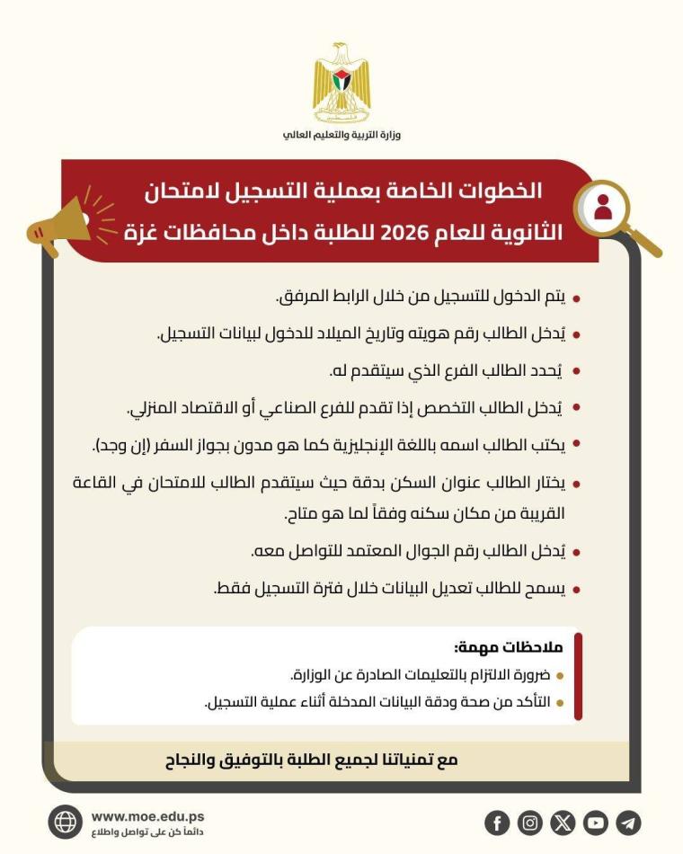 الثانوية العامة التزجيهي غزة 2008