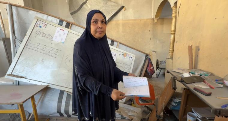 تدمير روضة أطفال في غزة