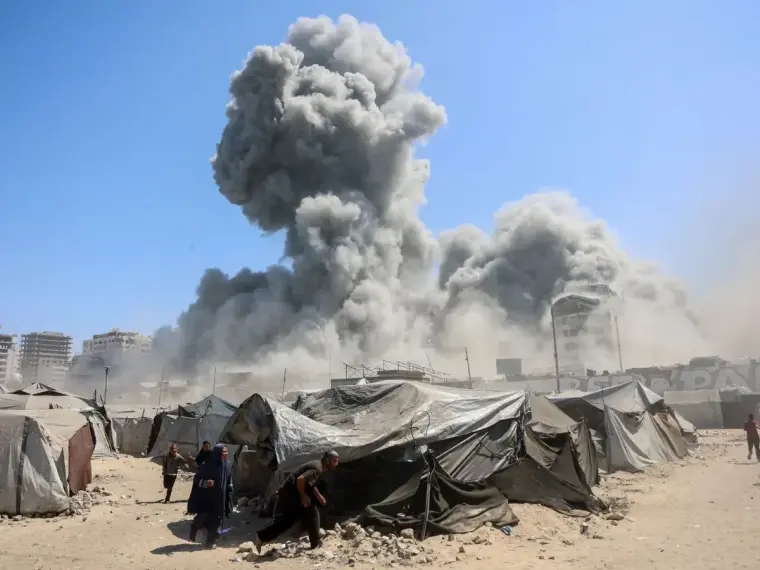 تفجير روبوت في غزة