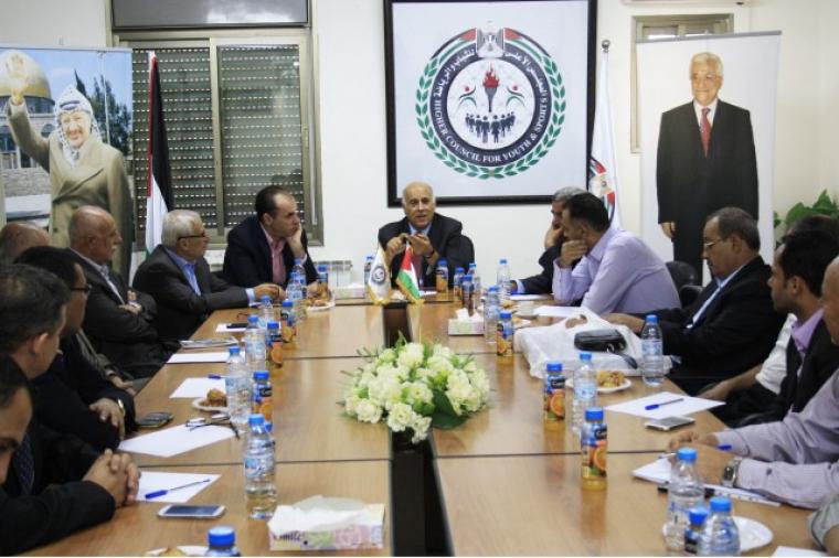 الرجوب يلتقي رؤساء أندية الممتازة في قطاع غزة (1)