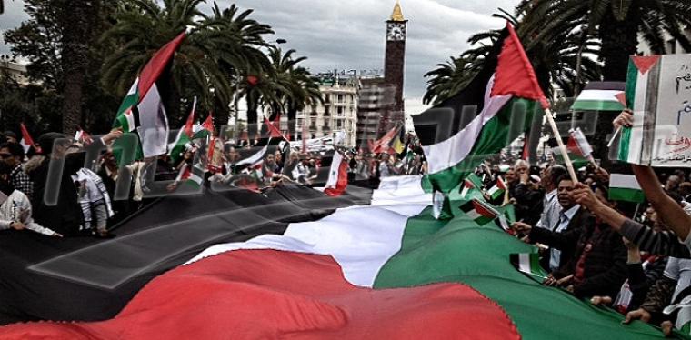 مسيرة تساند إنتفاضة القدس