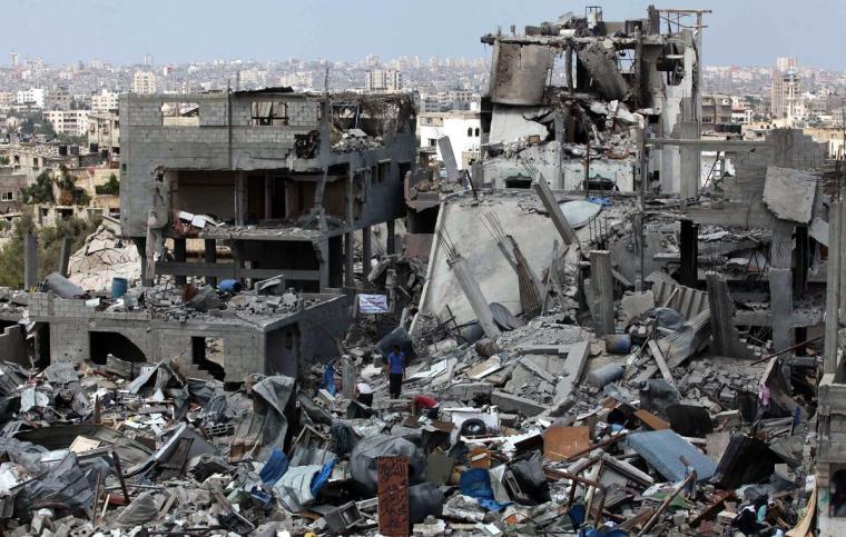 بيوت مدمرة بفعل الحرب على غزة