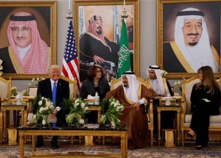 الملك السعودي سلمان والرئيس الامريكي دونالد ترامب 