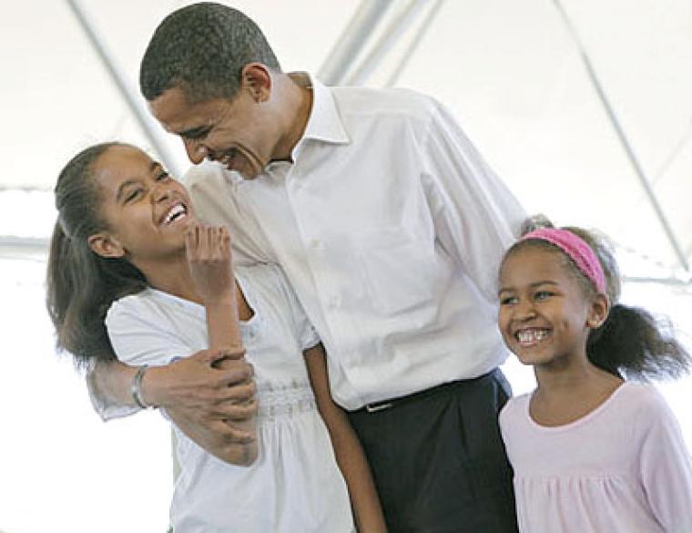 عائلة الرئيس الامريكي باراك اوباما