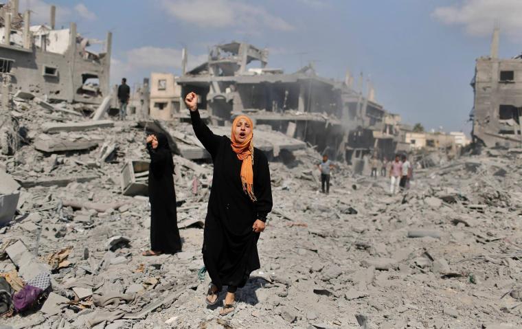 جانب من العدوان الاسرائيلي على قطاع غزة صيف عام 2014