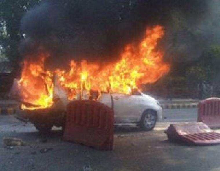 انفجار قرب  السفارة الإسرائيلية بالهند