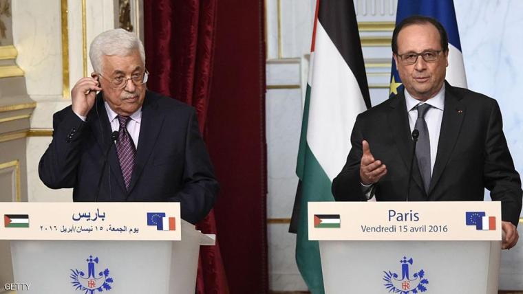 الرئيسان الفلسطيني والفرنسي