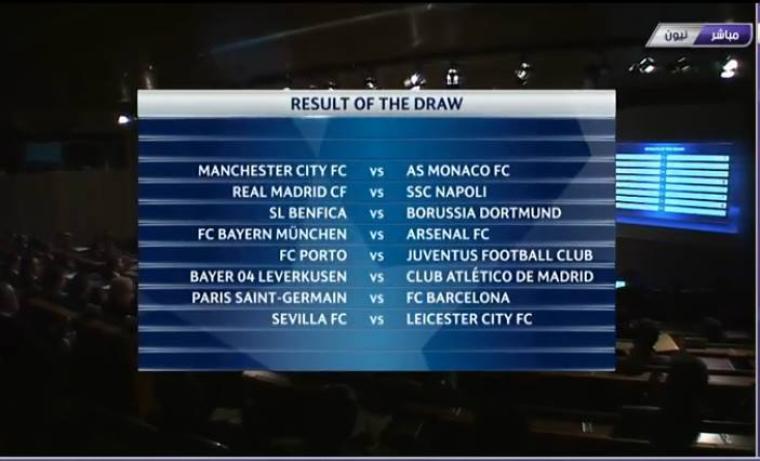 قرعة دور الـ16 لدوري أبطال أوروبا