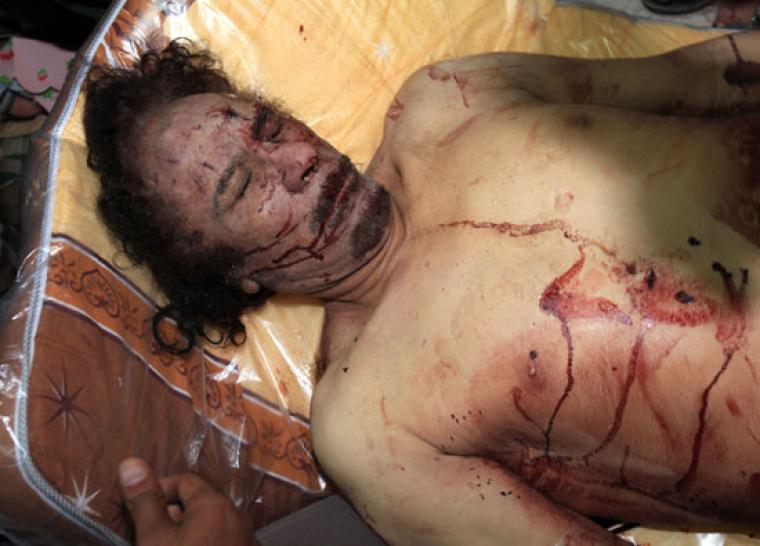 الرئيس الليبي المخلوع معمر القذافي