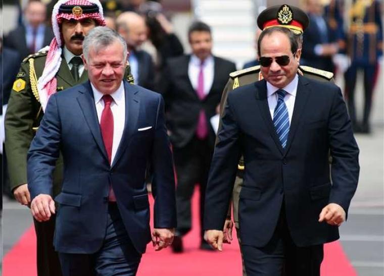 الرئيس المصري عبد الفتاح السيسي والعاهل الاردني الملك عبدالله الثاني