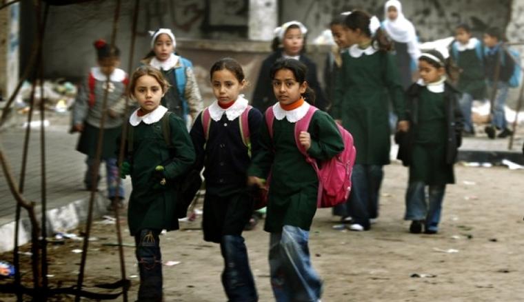 طلاب المدارس في قطاع غزة