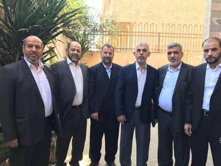 وفد حركة حماس في مباحثات القاهرة خلال زيارته لمصر في أكتوبر