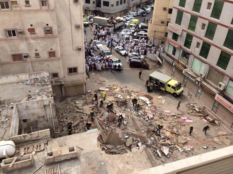 انهيار مبنى في السعودية
