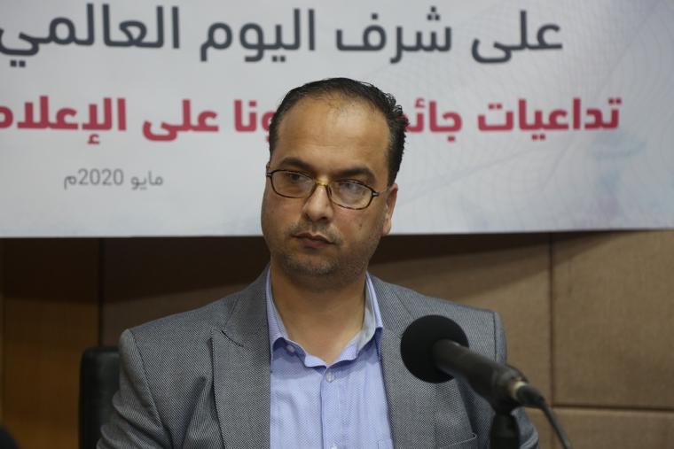 منسق لجنة دعم الصحفيين في الأراضي الفلسطينية الصحفي صالح المصري