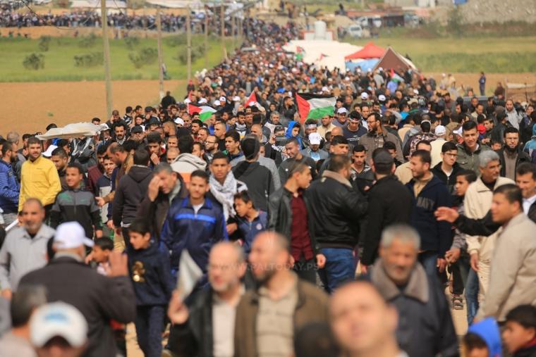 مسيرة العودة الكبرى على حدود غزة