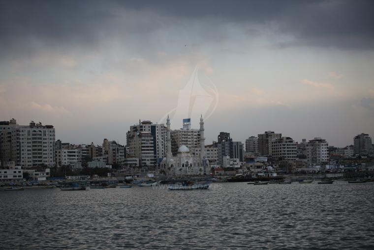 اجواء مدينة غزة مساء اليوم (1).JPG