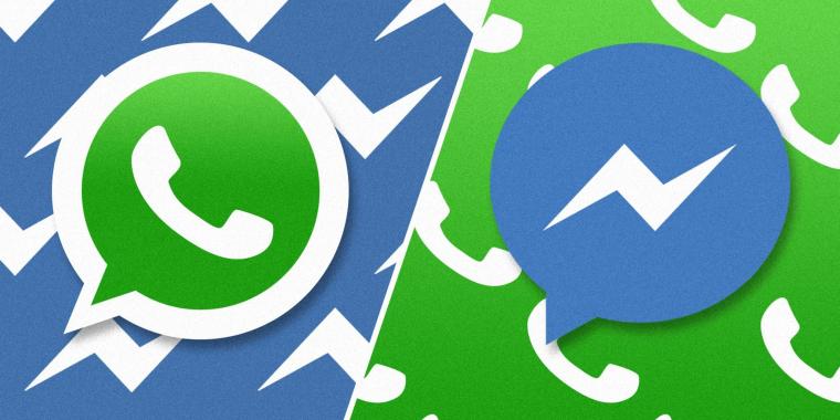 ماسنجر فيس بوك وواتساب