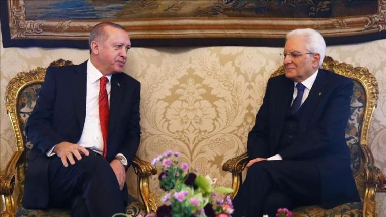 الرئيس التركي والرئيس الايطالي
