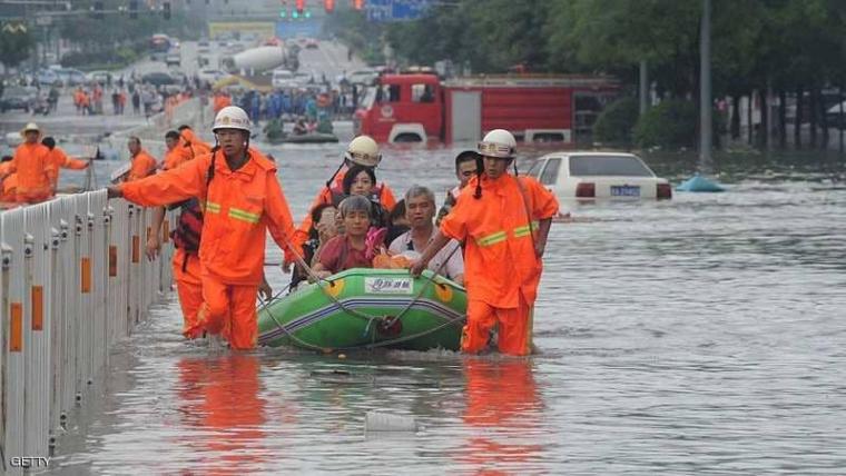 متضررين من فيضانات في الصين (ارشيف) 