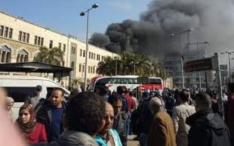 حريق محطة قطارات رمسيس