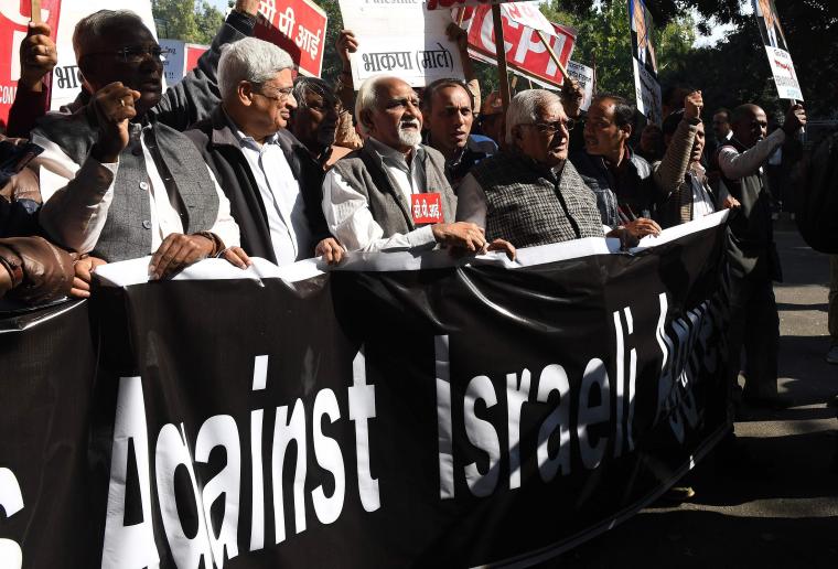 مظاهرات غاضبة في الهند ضد زيارة نتنياهو