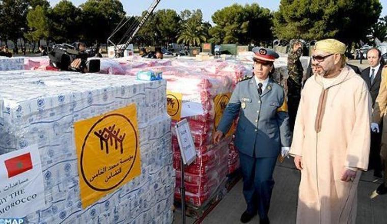 العاهل المغربي الملك محمد السادس يشرف على انطلاق عملية إرسال المساعدة الإنسانية 