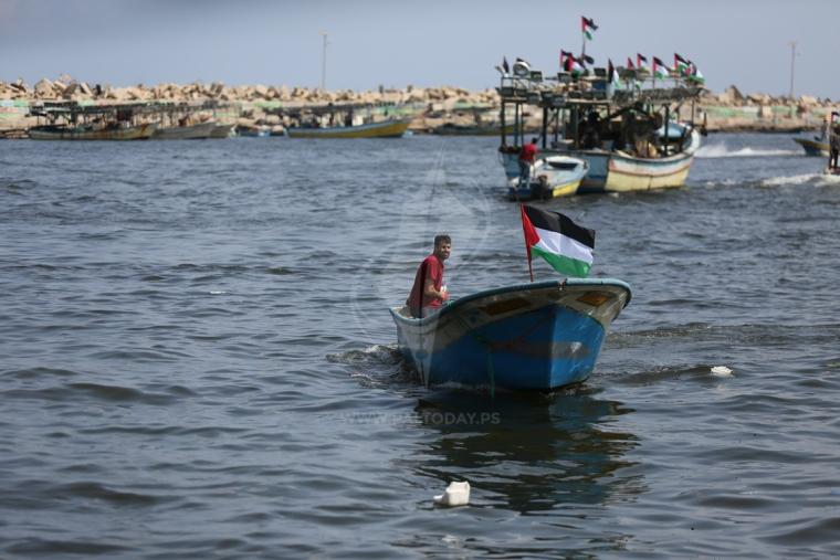 انطلاق قوافل الحرية وكسر الحصار من ميناء غزة ‫(42598915)‬ ‫‬.JPG