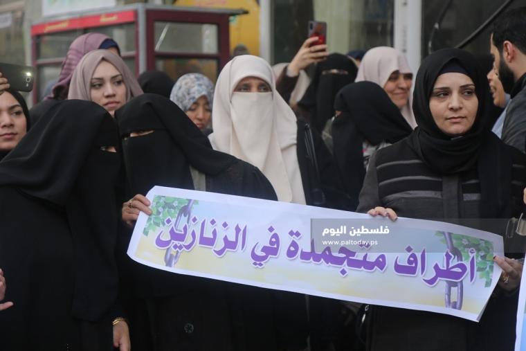 وقفة للعمل النسائي لحركة الجهاد بغزة تضامناً مع الأسيرات في سجون الاحتلال (5).JPG
