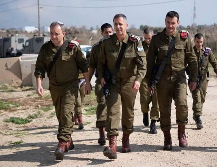 افيف كوخافي يزور حدود غزة (ارشيف)