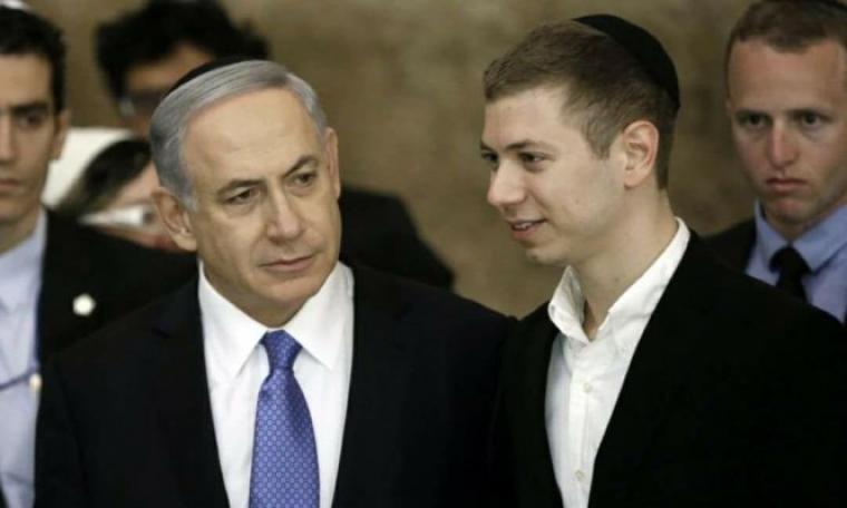 رئيس الوزراء الاسرائيلي بنيامين نتنياهو ونجله
