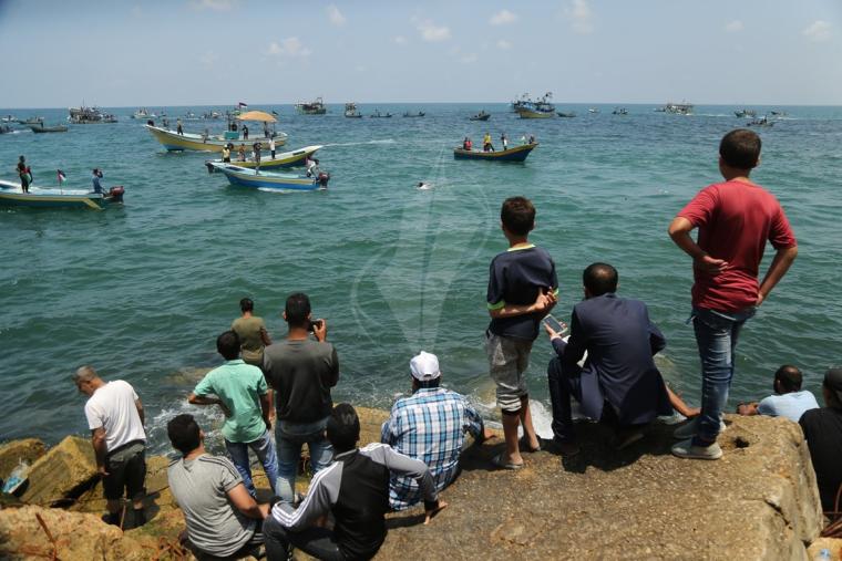 انطلاق قوافل الحرية وكسر الحصار من ميناء غزة ‫(42598945)‬ ‫‬.JPG