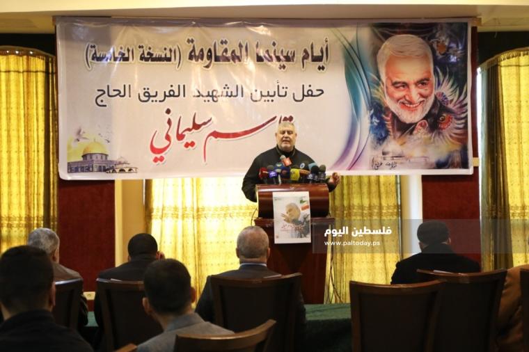 الفصائل الفلسطينية تؤكد على مواصلة دربها للقائد سليماني