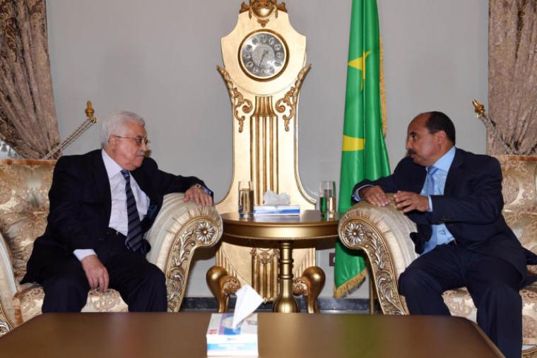 عباس مع الرئيس الموريتاني