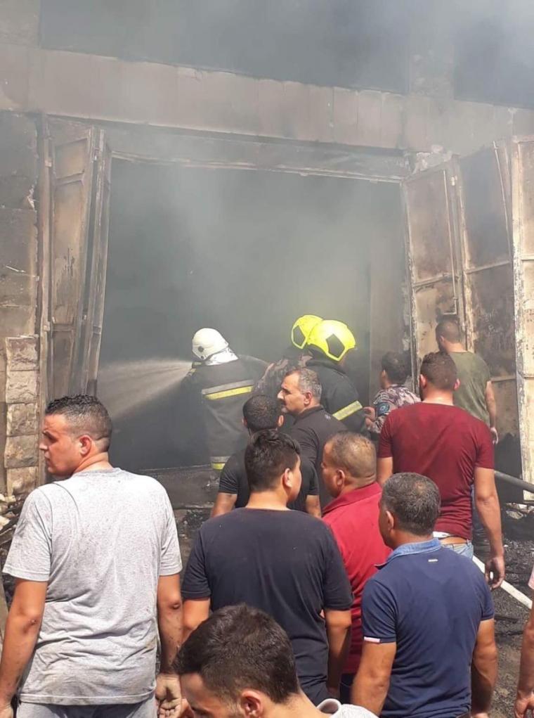 حريق نابلس